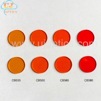 CB535 CB550 CB565 CB580 Orange Cut Off Optical Glass Filter